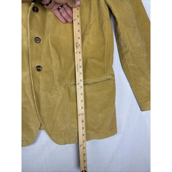 Patagonia Spoken Word Jacket Corduroy Blazer Men's XL Mustard